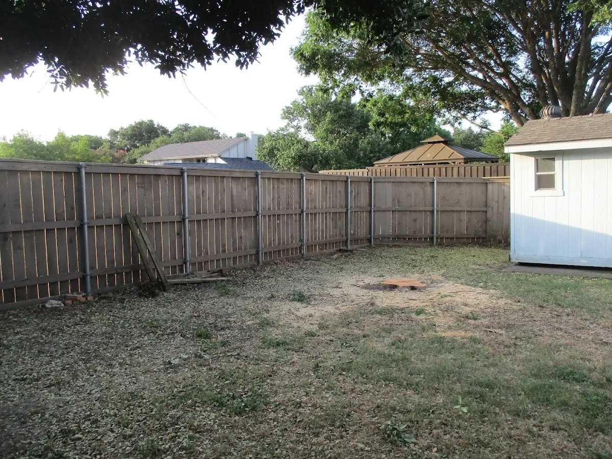 Cleared yard after professional tree removal in Gardners